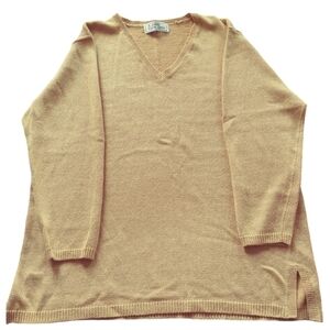 A Little Extra Spice Gold Sparkle Mustard Yellow Long Sleeve V-neck Sweater